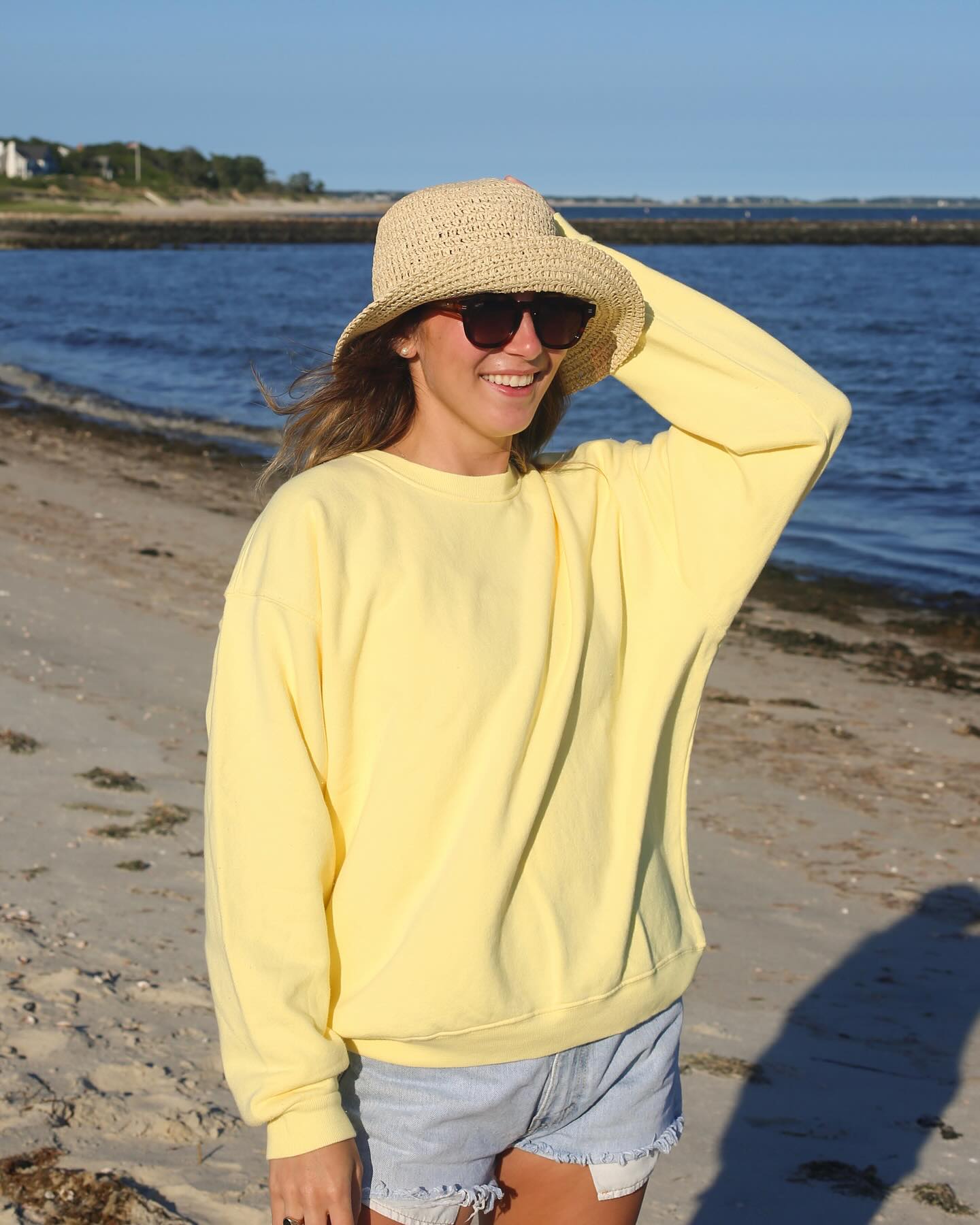 Instagram post with the caption: Good crewnecks for good people livin’ the good life. 🇺🇸

#upto...